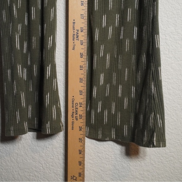 Aerie Flare Leggings Green and White Stretch Comfy Pants Women’s Size XS - Picture 8 of 9